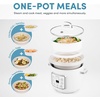 image:imageAROMA CoreCoat Digital Rice Cooker 8 Cups Cooked and Steamer with Nonstick Ceramic Rice Cooker Pot Coating and PopUp Steam Tray 2 Quarts