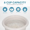 image:imageAROMA CoreCoat Digital Rice Cooker 8 Cups Cooked and Steamer with Nonstick Ceramic Rice Cooker Pot Coating and PopUp Steam Tray 2 Quarts