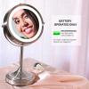 imageOVENTE 7 Tabletop Makeup Mirror with 1X7X Magnification 360 Swivel Design and DoubleSided FreeStanding Vanity Mirror Perfect for Dresser Bedroom and Office Desk Polished Chrome MNLCT70CH1X7XNickel Brushed