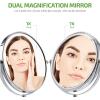 imageOVENTE 7 Tabletop Makeup Mirror with 1X7X Magnification 360 Swivel Design and DoubleSided FreeStanding Vanity Mirror Perfect for Dresser Bedroom and Office Desk Polished Chrome MNLCT70CH1X7XPolished Chrome