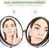 imageOVENTE 7 Tabletop Makeup Mirror with 1X7X Magnification 360 Swivel Design and DoubleSided FreeStanding Vanity Mirror Perfect for Dresser Bedroom and Office Desk Polished Chrome MNLCT70CH1X7XAntique Bronze