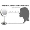 imageOVENTE 7 Tabletop Makeup Mirror with 1X7X Magnification 360 Swivel Design and DoubleSided FreeStanding Vanity Mirror Perfect for Dresser Bedroom and Office Desk Polished Chrome MNLCT70CH1X7XNickel Brushed