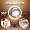 imageOVENTE 7 Tabletop Makeup Mirror with 1X7X Magnification 360 Swivel Design and DoubleSided FreeStanding Vanity Mirror Perfect for Dresser Bedroom and Office Desk Polished Chrome MNLCT70CH1X7XAntique Bronze