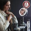 imageOVENTE 7 Tabletop Makeup Mirror with 1X7X Magnification 360 Swivel Design and DoubleSided FreeStanding Vanity Mirror Perfect for Dresser Bedroom and Office Desk Polished Chrome MNLCT70CH1X7XPolished Chrome