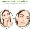 imageOVENTE 7 Tabletop Makeup Mirror with 1X7X Magnification 360 Swivel Design and DoubleSided FreeStanding Vanity Mirror Perfect for Dresser Bedroom and Office Desk Polished Chrome MNLCT70CH1X7XNickel Brushed