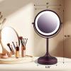 imageOVENTE 7 Tabletop Makeup Mirror with 1X7X Magnification 360 Swivel Design and DoubleSided FreeStanding Vanity Mirror Perfect for Dresser Bedroom and Office Desk Polished Chrome MNLCT70CH1X7XAntique Bronze