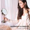 imageOVENTE 7 Tabletop Makeup Mirror with 1X7X Magnification 360 Swivel Design and DoubleSided FreeStanding Vanity Mirror Perfect for Dresser Bedroom and Office Desk Polished Chrome MNLCT70CH1X7XNickel Brushed
