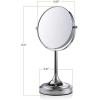 imageOVENTE 7 Tabletop Makeup Mirror with 1X7X Magnification 360 Swivel Design and DoubleSided FreeStanding Vanity Mirror Perfect for Dresser Bedroom and Office Desk Polished Chrome MNLCT70CH1X7XPolished Chrome