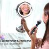 imageOVENTE 8 Tabletop Makeup Mirror with 1X7X Magnification 360 Swivel Design and DoubleSided FreeStanding Vanity Mirror Perfect for Dresser Bedroom and Office Desk Antique Bronze MNLAT80ABZ1X7XPolished Chrome