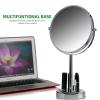 imageOVENTE 8 Tabletop Makeup Mirror with 1X7X Magnification 360 Swivel Design and DoubleSided FreeStanding Vanity Mirror Perfect for Dresser Bedroom and Office Desk Antique Bronze MNLAT80ABZ1X7XPolished Chrome