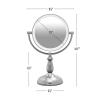 imageOVENTE 8 Tabletop Makeup Mirror with 1X7X Magnification 360 Swivel Design and DoubleSided FreeStanding Vanity Mirror Perfect for Dresser Bedroom and Office Desk Antique Bronze MNLAT80ABZ1X7XNickel Brushed