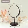imageOVENTE 8 Tabletop Makeup Mirror with 1X7X Magnification 360 Swivel Design and DoubleSided FreeStanding Vanity Mirror Perfect for Dresser Bedroom and Office Desk Antique Bronze MNLAT80ABZ1X7XAntique Bronze