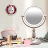 imageOVENTE 8 Tabletop Makeup Mirror with 1X7X Magnification 360 Swivel Design and DoubleSided FreeStanding Vanity Mirror Perfect for Dresser Bedroom and Office Desk Antique Bronze MNLAT80ABZ1X7XNickel Brushed