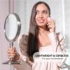 imageOVENTE 8 Tabletop Makeup Mirror with 1X7X Magnification 360 Swivel Design and DoubleSided FreeStanding Vanity Mirror Perfect for Dresser Bedroom and Office Desk Antique Bronze MNLAT80ABZ1X7XNickel Brushed