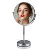 imageOVENTE 8 Tabletop Makeup Mirror with 1X7X Magnification 360 Swivel Design and DoubleSided FreeStanding Vanity Mirror Perfect for Dresser Bedroom and Office Desk Antique Bronze MNLAT80ABZ1X7XPolished Chrome