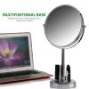 imageOVENTE 8 Tabletop Makeup Mirror with 1X7X Magnification 360 Swivel Design and DoubleSided FreeStanding Vanity Mirror Perfect for Dresser Bedroom and Office Desk Antique Bronze MNLAT80ABZ1X7XPolished Chrome