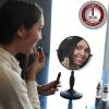 imageOVENTE 8 Tabletop Makeup Mirror with 1X7X Magnification 360 Swivel Design and DoubleSided FreeStanding Vanity Mirror Perfect for Dresser Bedroom and Office Desk Antique Bronze MNLAT80ABZ1X7XAntique Bronze