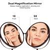 imageOVENTE 8 Tabletop Makeup Mirror with 1X7X Magnification 360 Swivel Design and DoubleSided FreeStanding Vanity Mirror Perfect for Dresser Bedroom and Office Desk Antique Bronze MNLAT80ABZ1X7XAntique Bronze