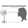 imageOVENTE 8 Tabletop Makeup Mirror with 1X7X Magnification 360 Swivel Design and DoubleSided FreeStanding Vanity Mirror Perfect for Dresser Bedroom and Office Desk Antique Bronze MNLAT80ABZ1X7XPolished Chrome