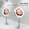 imageOVENTE 8 Tabletop Makeup Mirror with 1X7X Magnification 360 Swivel Design and DoubleSided FreeStanding Vanity Mirror Perfect for Dresser Bedroom and Office Desk Antique Bronze MNLAT80ABZ1X7XPolished Chrome