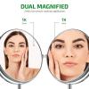 imageOVENTE 8 Tabletop Makeup Mirror with 1X7X Magnification 360 Swivel Design and DoubleSided FreeStanding Vanity Mirror Perfect for Dresser Bedroom and Office Desk Antique Bronze MNLAT80ABZ1X7XPolished Chrome
