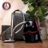 imageOVENTE Bagless Canister Vacuum Cleaner with MultiSurface Suction and Extended Telescoping Wand Lightweight Corded Cleaning Machine for Hard Floors Carpets with Extra Sofa ampamp Pet Brush Black ST2010Vacuum Cleaner