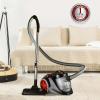 imageOVENTE Bagless Canister Vacuum Cleaner with MultiSurface Suction and Extended Telescoping Wand Lightweight Corded Cleaning Machine for Hard Floors Carpets with Extra Sofa ampamp Pet Brush Black ST2010Bagless Canister Vacuum
