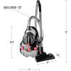 imageOVENTE Bagless Canister Vacuum Cleaner with MultiSurface Suction and Extended Telescoping Wand Lightweight Corded Cleaning Machine for Hard Floors Carpets with Extra Sofa ampamp Pet Brush Black ST2010Bagless Canister Vacuum  Extra Brush