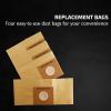 imageOVENTE Disposal Dust Bags for ST1600B Vacuum Cleaner Pack of 4 Collect and Trap Dirt Inside the Vacuum for Efficient Cleaning Compact for Easy Storage Brown ACPST16704