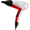 imageOvente 1875 Watt Lightweight Hair Dryer Ionic ampamp Tourmaline Technology Ideal for Body Volume ampamp Smoothing Concentrator Nozzle Attachments ampamp Travel Bag for Home or Professional Use Silver X2110SWhiteRed