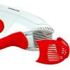 imageOvente 1875 Watt Lightweight Hair Dryer Ionic ampamp Tourmaline Technology Ideal for Body Volume ampamp Smoothing Concentrator Nozzle Attachments ampamp Travel Bag for Home or Professional Use Silver X2110SWhiteRed