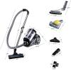 imageOvente Heavy Duty Electric Bagless Canister Vacuum Cleaner 3L Dust Cup Portable Corded Suction Vacuum Machine with Cleaning Tools Compact Easy to Clean ampamp Storage Black ST2620B