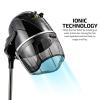 imageOvente Professional Salon Hand Bonnet Hair Dryer 1000 Watts Adjustable Professional Hood Dryer Stand Adjustable Temperature Control with Up Rolling Base and Wheels Salon Equipment Black HDS223BBlack