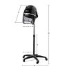 imageOvente Professional Salon Hand Bonnet Hair Dryer 1000 Watts Adjustable Professional Hood Dryer Stand Adjustable Temperature Control with Up Rolling Base and Wheels Salon Equipment Black HDS223BBlack