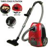 imageOVENTE Electric Vacuum 3Stage Filtration with Hepa Filter EnergySAVING Speed Control 1400W Red ST1600R