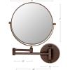 imageOVENTE 7quot Wall Mounted Makeup Mirror with 1X10X Magnification Double Sided Magnifying Round Bathroom Vanity Mirror 360 Swivel Design Extendable and Folding Arm Antique Bronze MNLFW70ABZ1X10XAntique Bronze