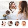 imageOVENTE 7quot Wall Mounted Makeup Mirror with 1X10X Magnification Double Sided Magnifying Round Bathroom Vanity Mirror 360 Swivel Design Extendable and Folding Arm Antique Bronze MNLFW70ABZ1X10XAntique Bronze
