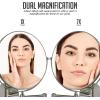imageOVENTE 7quot Wall Mounted Makeup Mirror with 1X10X Magnification Double Sided Magnifying Round Bathroom Vanity Mirror 360 Swivel Design Extendable and Folding Arm Antique Bronze MNLFW70ABZ1X10XNickel Brushed