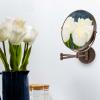 imageOVENTE 7quot Wall Mounted Makeup Mirror with 1X10X Magnification Double Sided Magnifying Round Bathroom Vanity Mirror 360 Swivel Design Extendable and Folding Arm Antique Bronze MNLFW70ABZ1X10XAntique Bronze