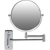 imageOVENTE 7quot Wall Mounted Makeup Mirror with 1X10X Magnification Double Sided Magnifying Round Bathroom Vanity Mirror 360 Swivel Design Extendable and Folding Arm Antique Bronze MNLFW70ABZ1X10XPolished Chrome