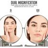 imageOVENTE 7quot Wall Mounted Makeup Mirror with 1X10X Magnification Double Sided Magnifying Round Bathroom Vanity Mirror 360 Swivel Design Extendable and Folding Arm Antique Bronze MNLFW70ABZ1X10XNickel Brushed
