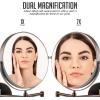imageOVENTE 7quot Wall Mounted Makeup Mirror with 1X10X Magnification Double Sided Magnifying Round Bathroom Vanity Mirror 360 Swivel Design Extendable and Folding Arm Antique Bronze MNLFW70ABZ1X10XAntique Bronze
