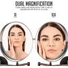 imageOVENTE 7quot Wall Mounted Makeup Mirror with 1X10X Magnification Double Sided Magnifying Round Bathroom Vanity Mirror 360 Swivel Design Extendable and Folding Arm Antique Bronze MNLFW70ABZ1X10XAntique Bronze