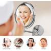 imageOVENTE 7quot Wall Mounted Makeup Mirror with 1X10X Magnification Double Sided Magnifying Round Bathroom Vanity Mirror 360 Swivel Design Extendable and Folding Arm Antique Bronze MNLFW70ABZ1X10XNickel Brushed