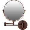 imageOVENTE 7quot Wall Mounted Makeup Mirror with 1X10X Magnification Double Sided Magnifying Round Bathroom Vanity Mirror 360 Swivel Design Extendable and Folding Arm Antique Bronze MNLFW70ABZ1X10XAntique Bronze