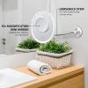 imageOVENTE 9 Lighted Wall Mount Makeup Mirror with Mini Magnetic 10X Magnifying Mirror Rechargeable Vanity Mirror Touch Screen Dimmable LED Lights Flexible Gooseneck ampamp Suction Mounting White MOW22W