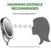imageOVENTE 9quot Lighted Tabletop Makeup Mirror with 1X5X Magnification DoubleSided Magnifying Vanity Mirror with Dimmable LED Lights 360 Swivel Design and Dual Power Supply Polished Chrome MGT95CH1X5XPolished Chrome