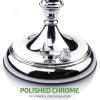 imageOVENTE 9quot Lighted Tabletop Makeup Mirror with 1X5X Magnification DoubleSided Magnifying Vanity Mirror with Dimmable LED Lights 360 Swivel Design and Dual Power Supply Polished Chrome MGT95CH1X5XPolished Chrome