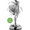 imageOVENTE 9quot Lighted Tabletop Makeup Mirror with 1X5X Magnification DoubleSided Magnifying Vanity Mirror with Dimmable LED Lights 360 Swivel Design and Dual Power Supply Polished Chrome MGT95CH1X5XPolished Chrome