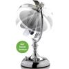 imageOVENTE 9quot Lighted Tabletop Makeup Mirror with 1X5X Magnification DoubleSided Magnifying Vanity Mirror with Dimmable LED Lights 360 Swivel Design and Dual Power Supply Polished Chrome MGT95CH1X5XPolished Chrome